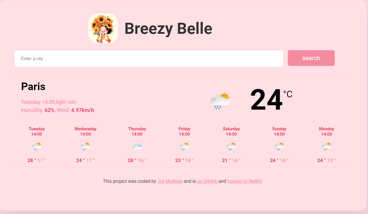 weather application website